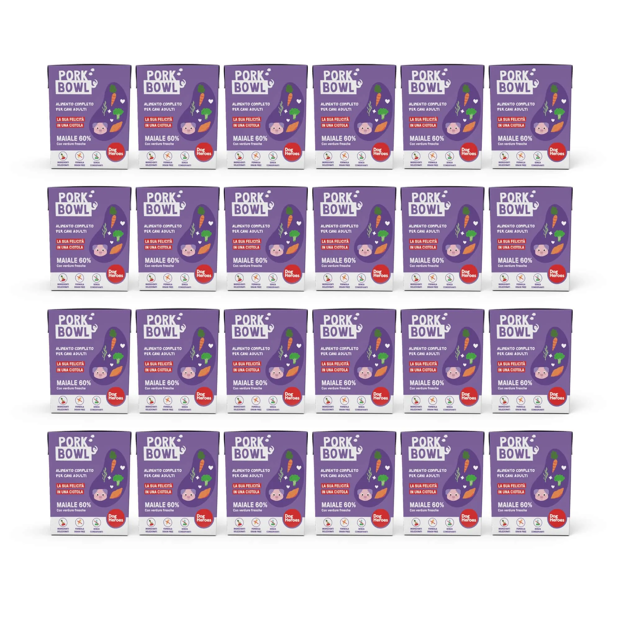 Dog Heroes Cibo Umido per Cani Maiale (60%) 24x390g - immagine 1