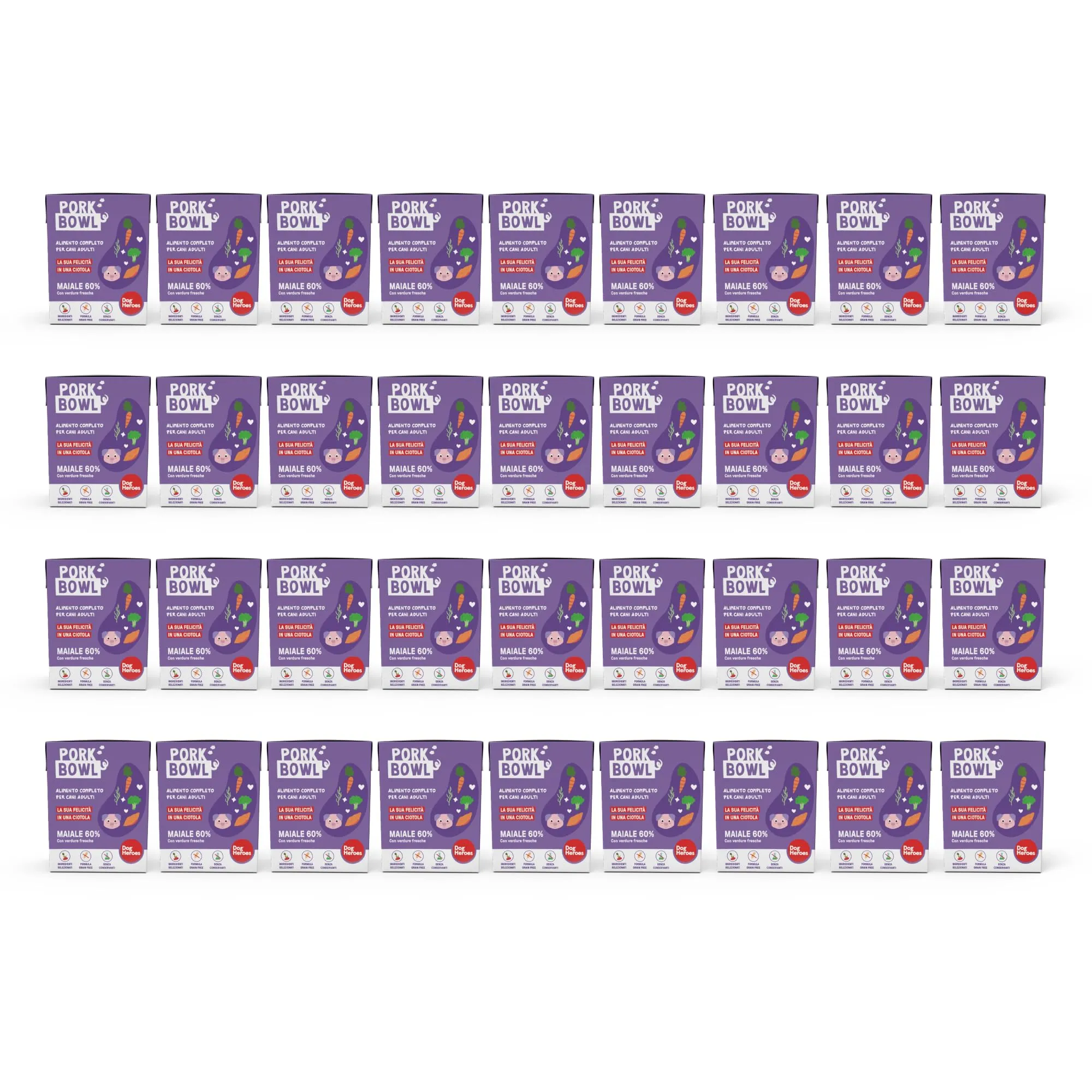 Dog Heroes Cibo Umido per Cani Maiale 60% 36x390g - immagine 1