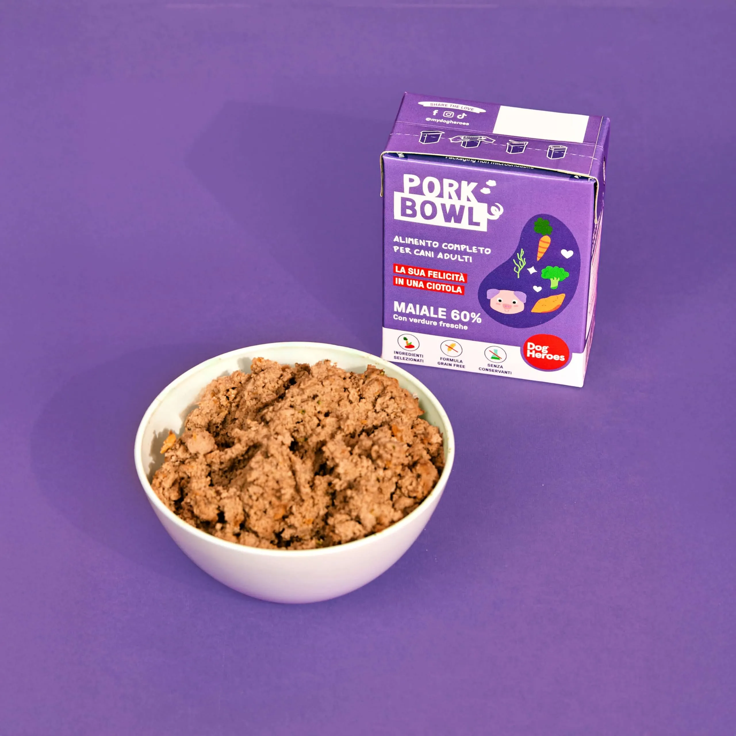 Dog Heroes Cibo Umido per Cani Maiale 60% 36x390g - immagine 3