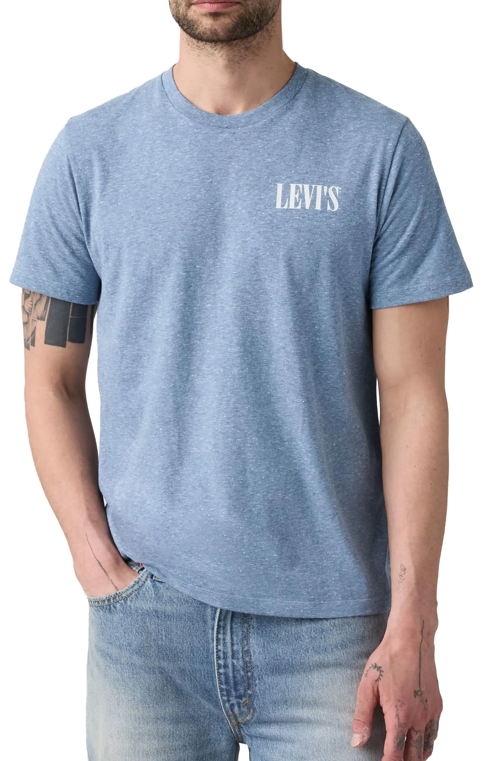 Levi's Men's Crew Neck T-Shirt, Logo Ssnl Moonlight Blue, XL - immagine 1