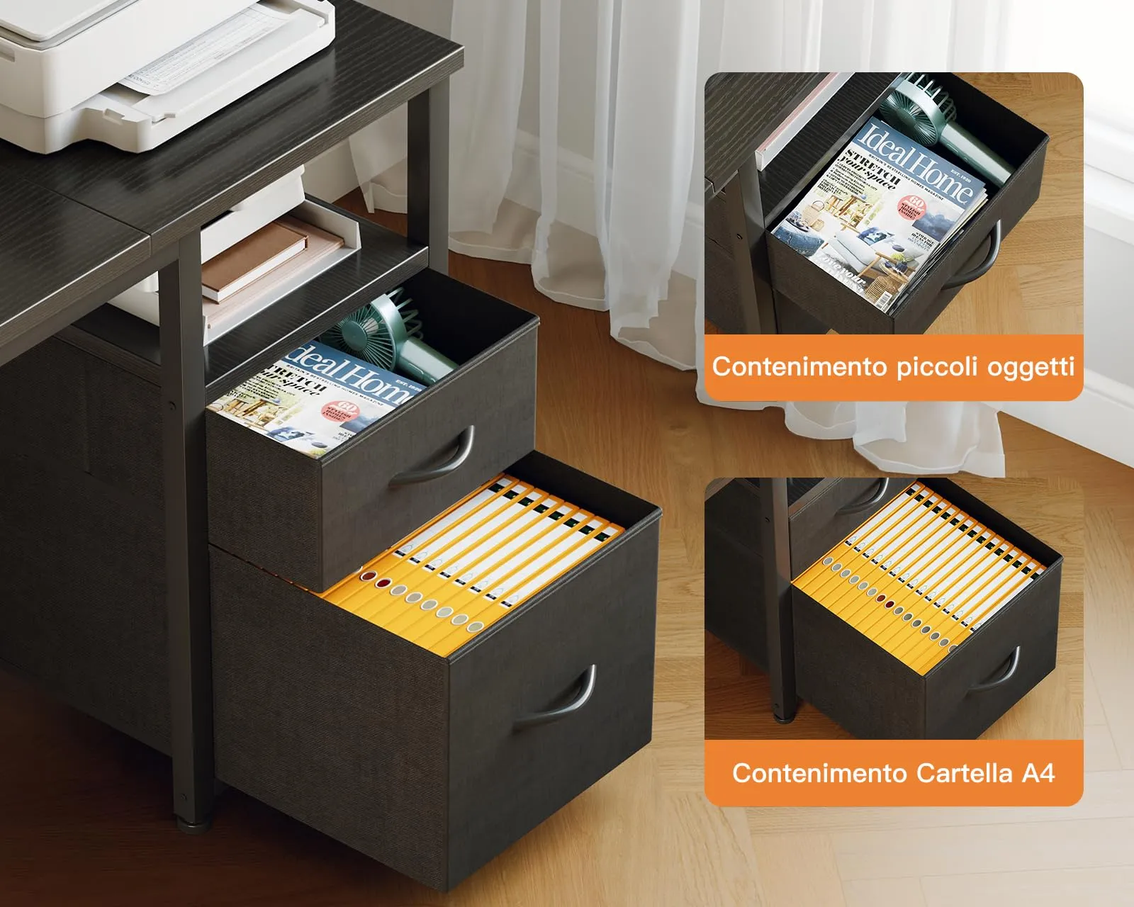 Coleshome Scrivania Angolare con USB e Presa, 160x80cm - immagine 6