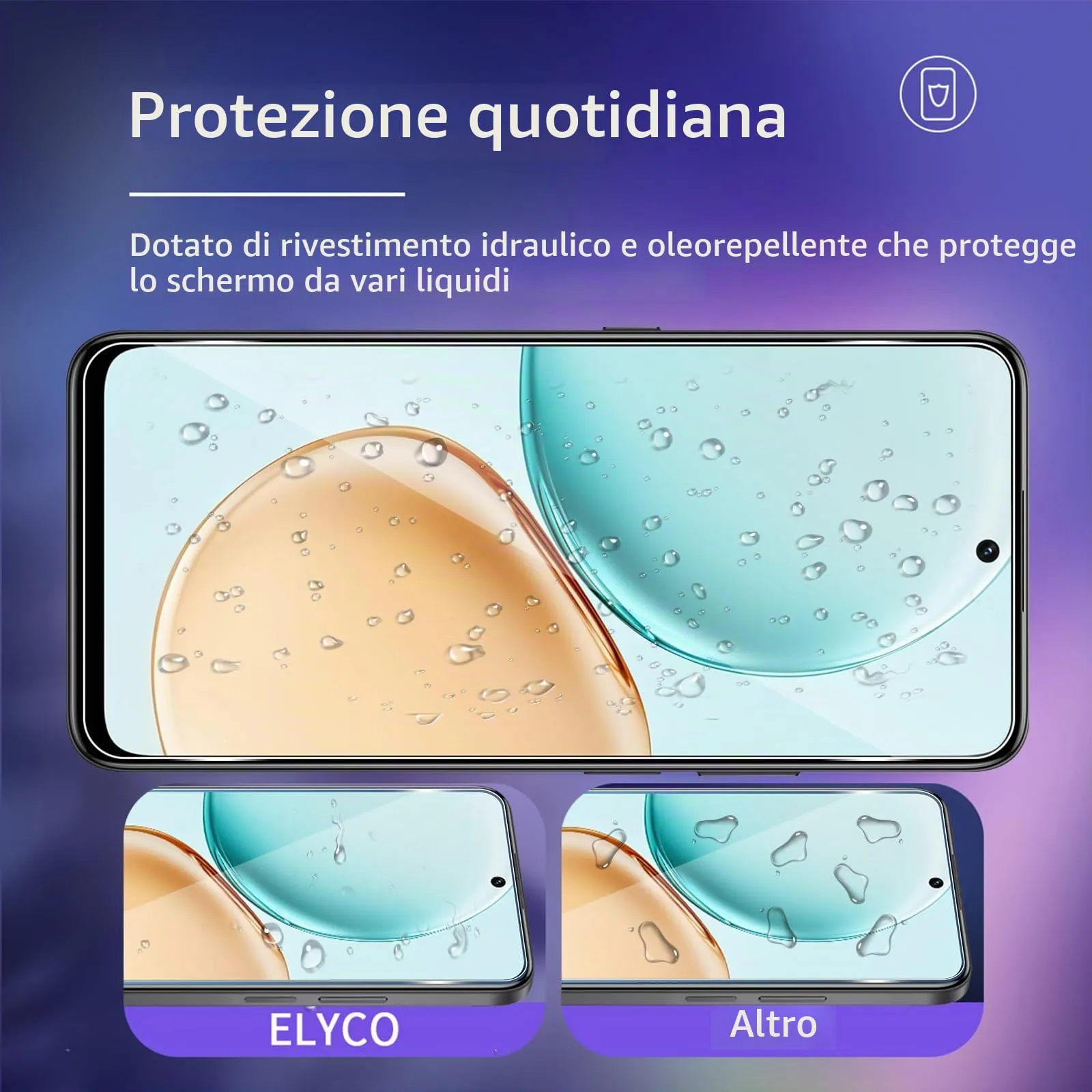 ELYCO Vetro Temperato per Honor 400 Smart 4G, 3+2 Pezzi - immagine 2