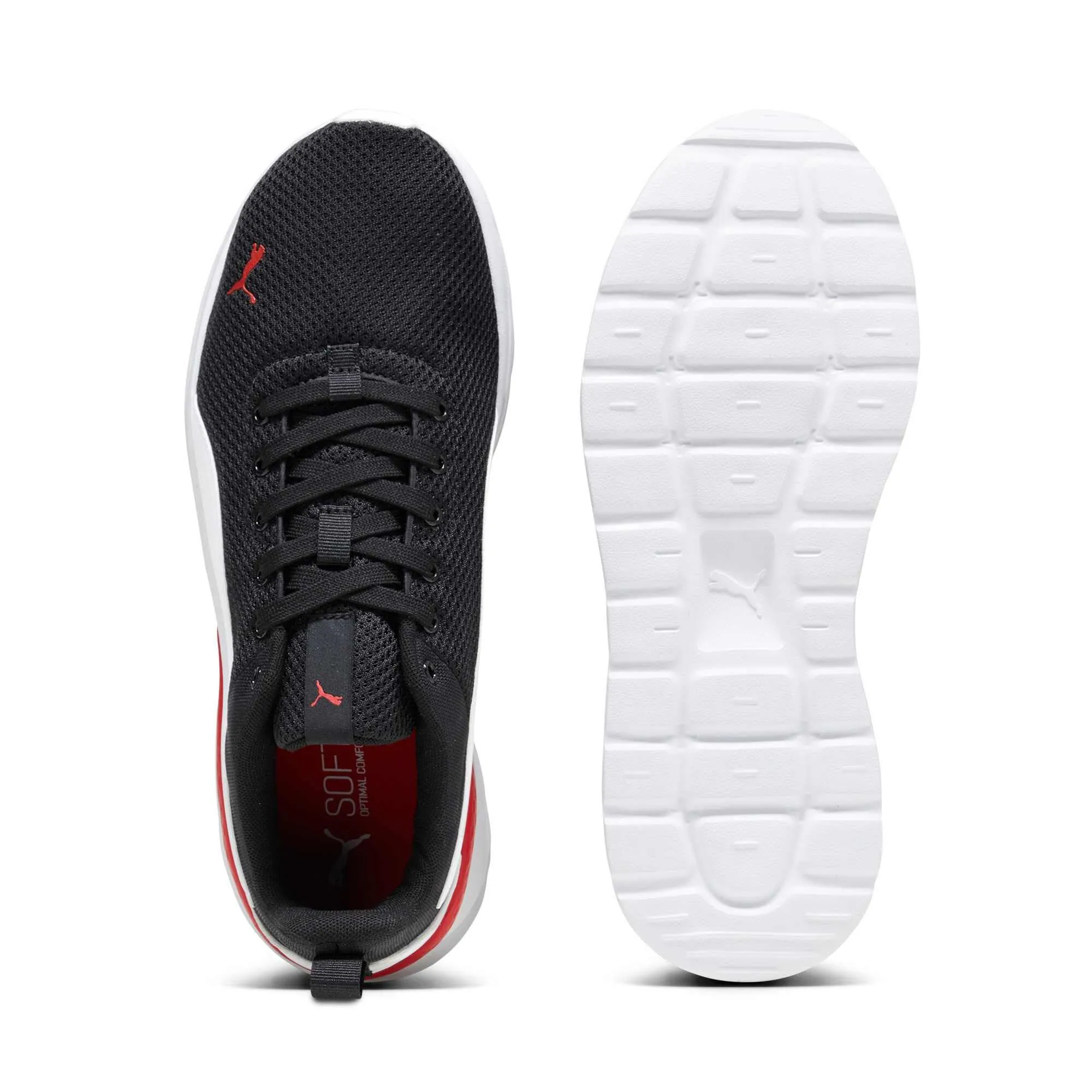 PUMA Anzarun Lite Unisex Sneakers - Puma Black Puma White For All Time Red, 44.5 EU - immagine 6