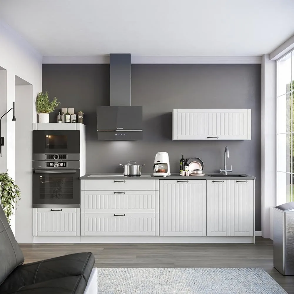 Vicco Mobiletto base per cucina Fame-Line, Bianco country/Bianco, 100 cm - immagine 6