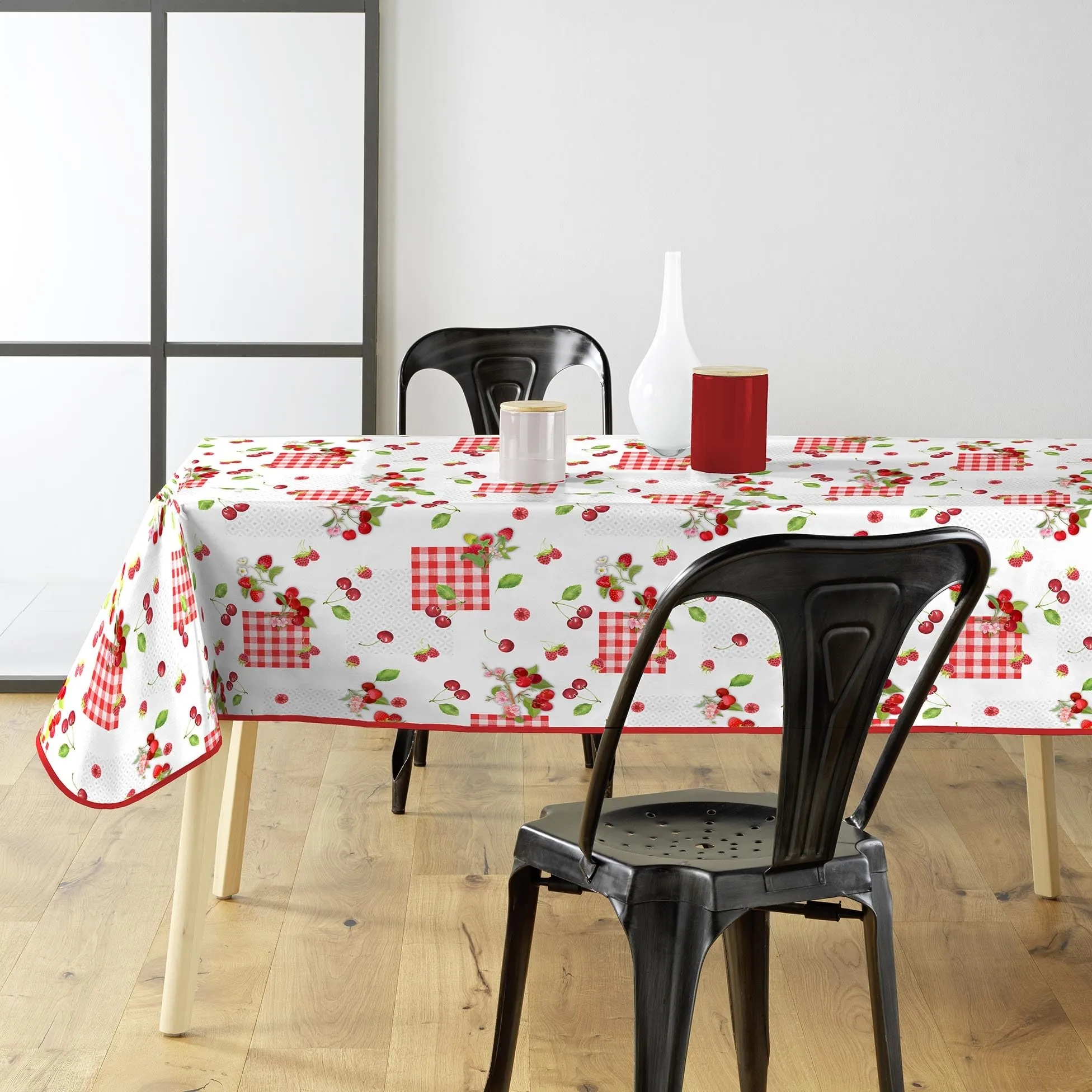 Douceur d'Intérieur Tovaglia Rettangolare Cerise PVC Stampato 140 x 240 cm - immagine 1