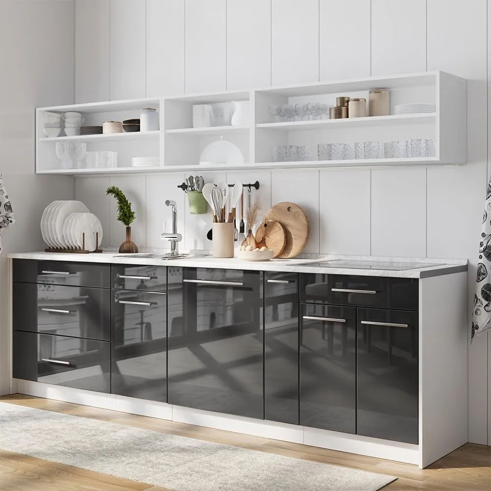 Vicco Fame-Line Dispensa Cucina Antracite Lucido/Bianco 20 cm - immagine 5