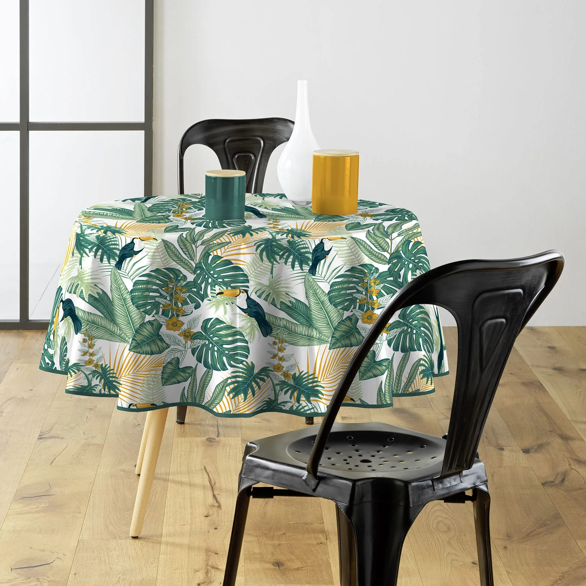 Douceur d'Intérieur Tovaglia Rotonda Guyana, PVC Textilia, 160 cm - immagine 2
