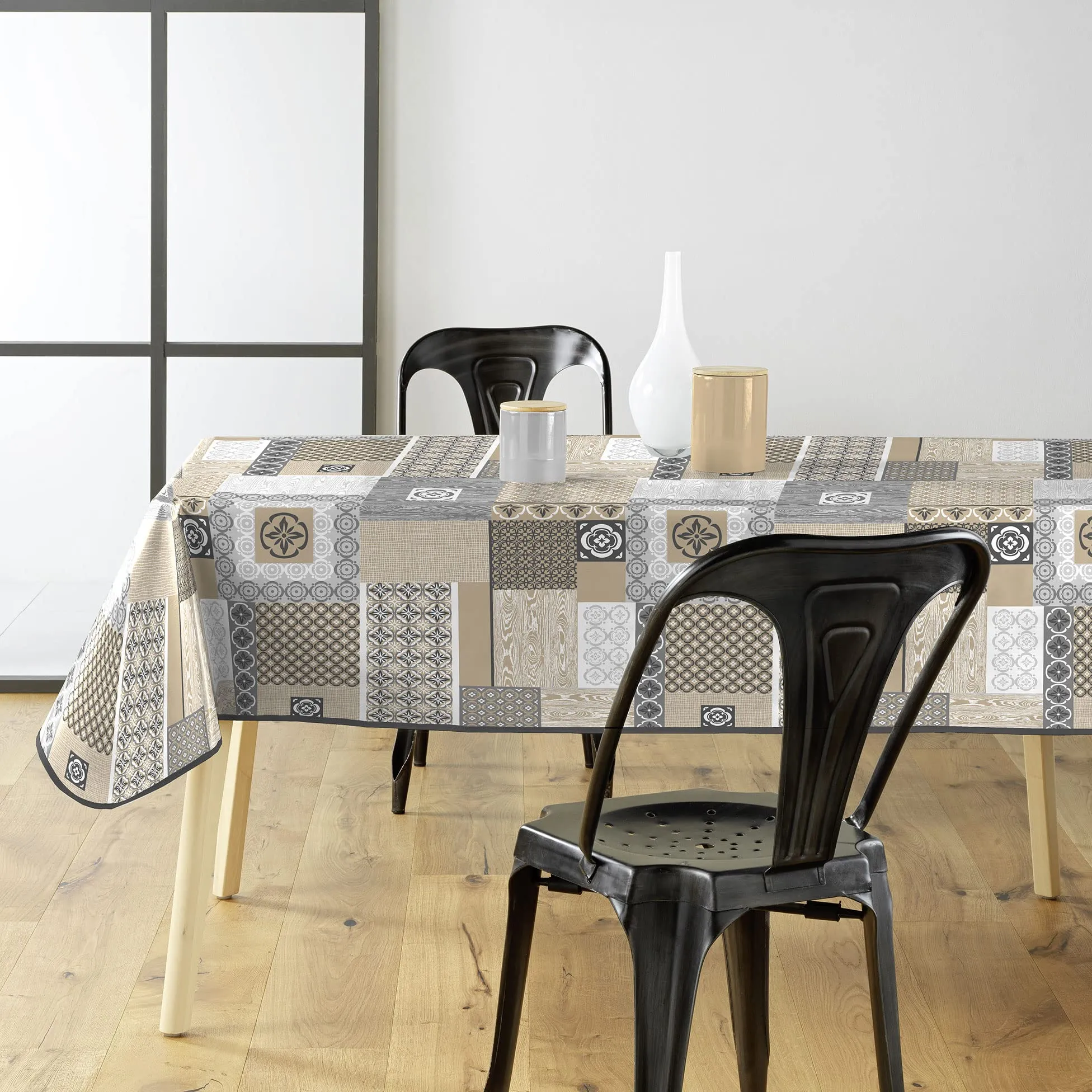 Douceur d'Intérieur Tovaglia Rettangolare Naturaline Blu, 140 x 240 cm, Cotone Tessuto Costa - immagine 2