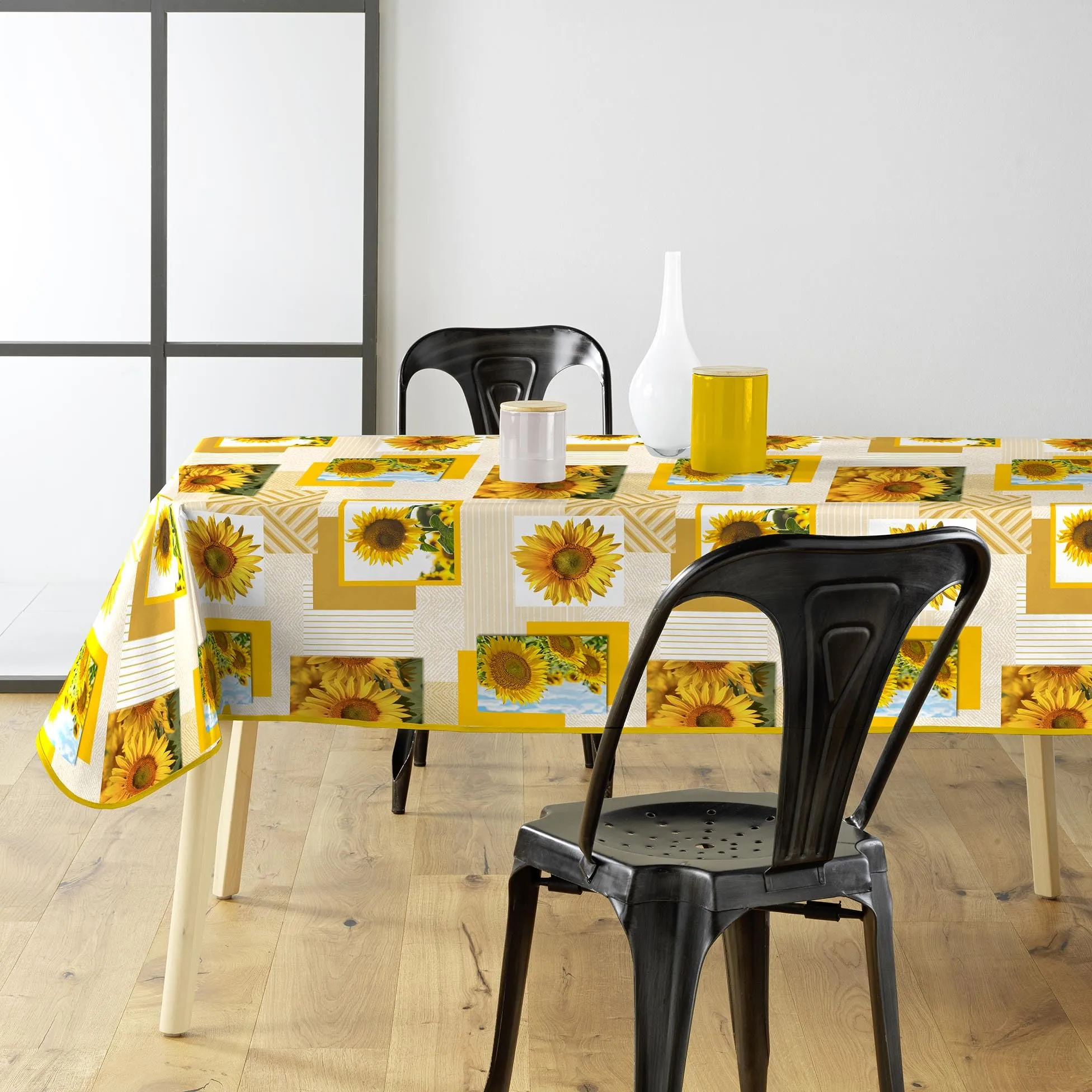 Douceur d'Intérieur Tovaglia Rettangolare Sunflower PVC 140 x 240 cm - immagine 1