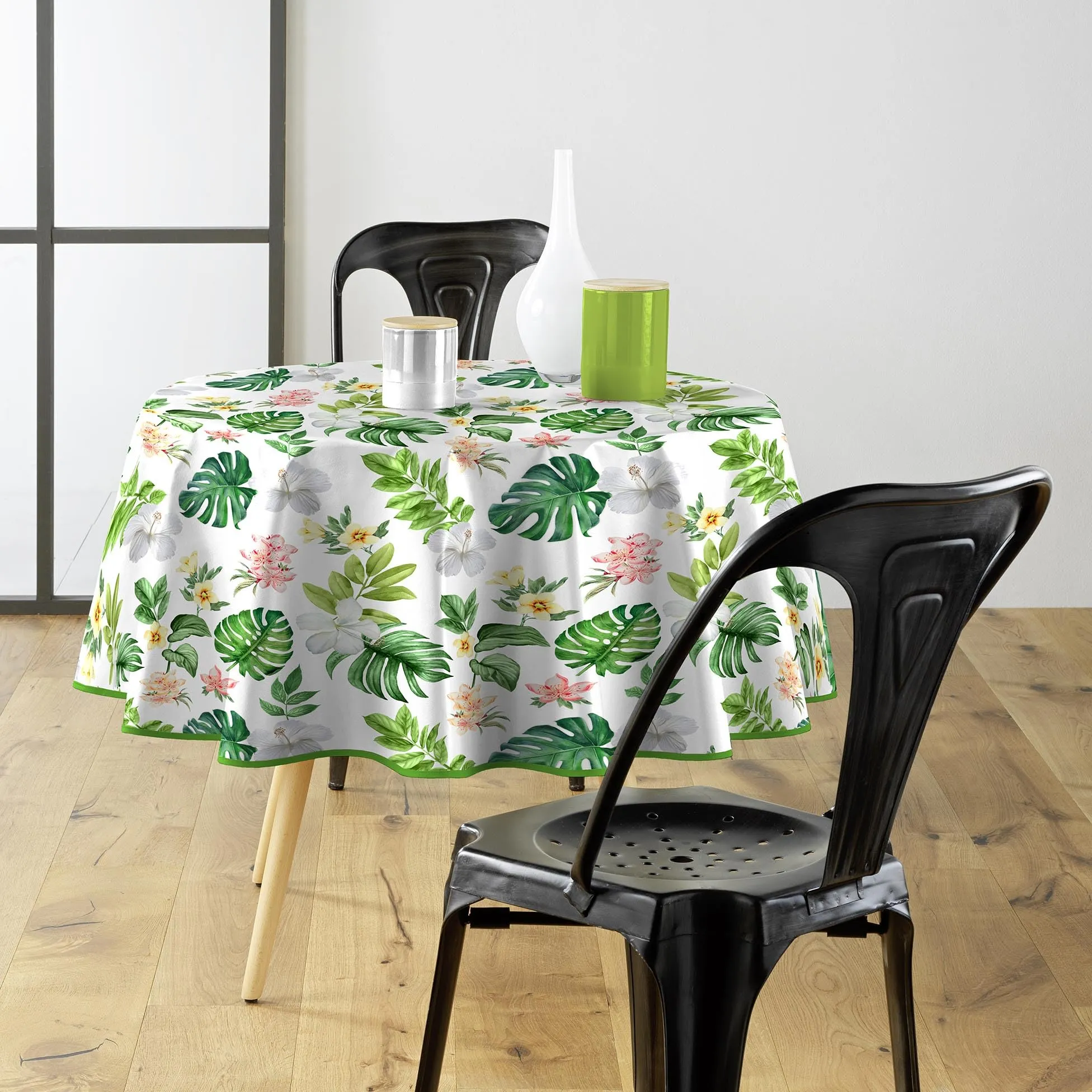 Douceur d'Intérieur Tovaglia Rotonda Baleares, PVC Stampato, 160 cm - immagine 2