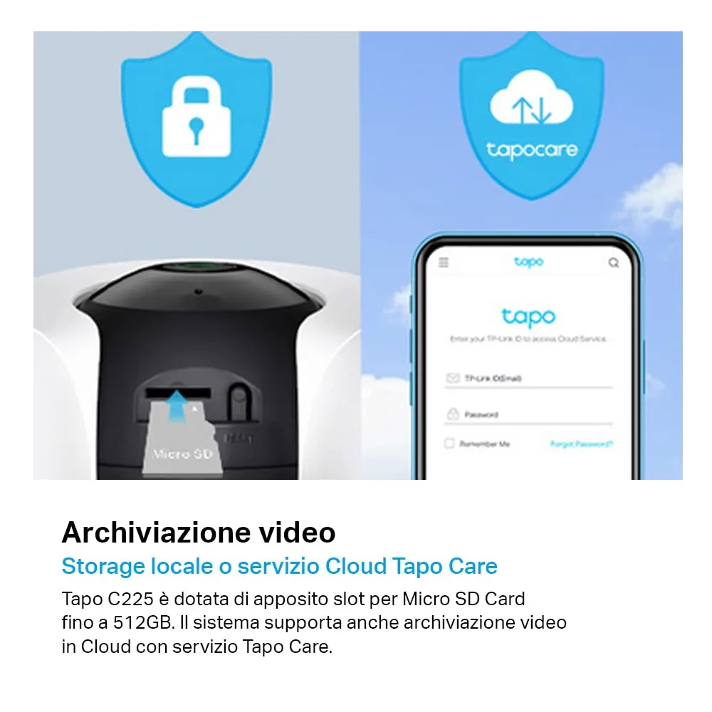 Tapo C225 2K QHD WiFi Indoor Surveillance Camera 360° PTZ - immagine 7