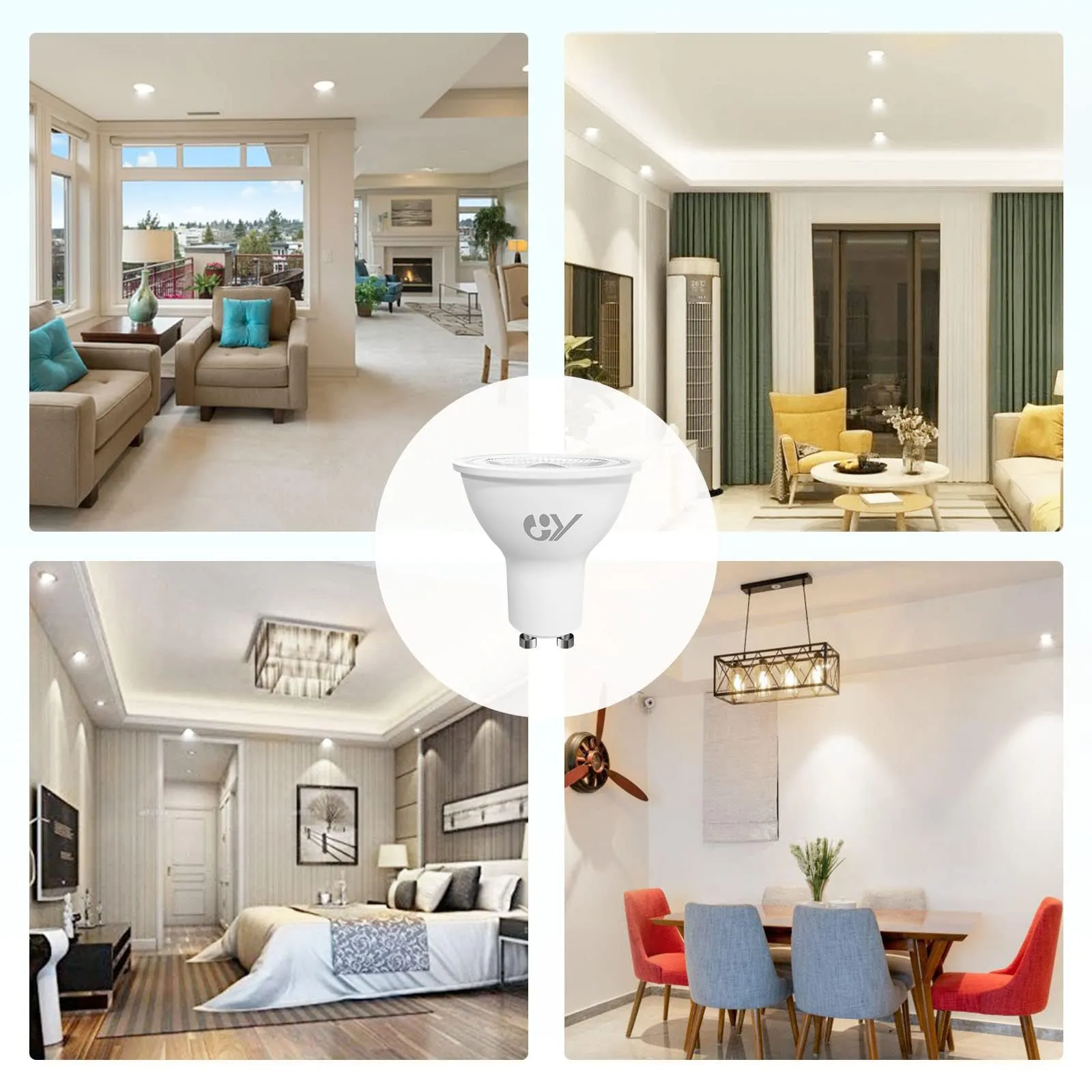 GY Lampadine GU10 LED, 4.9W, 790 Lumen, 4000K Bianco Neutro, Non Dimmerabile, 5 pezzi - immagine 9