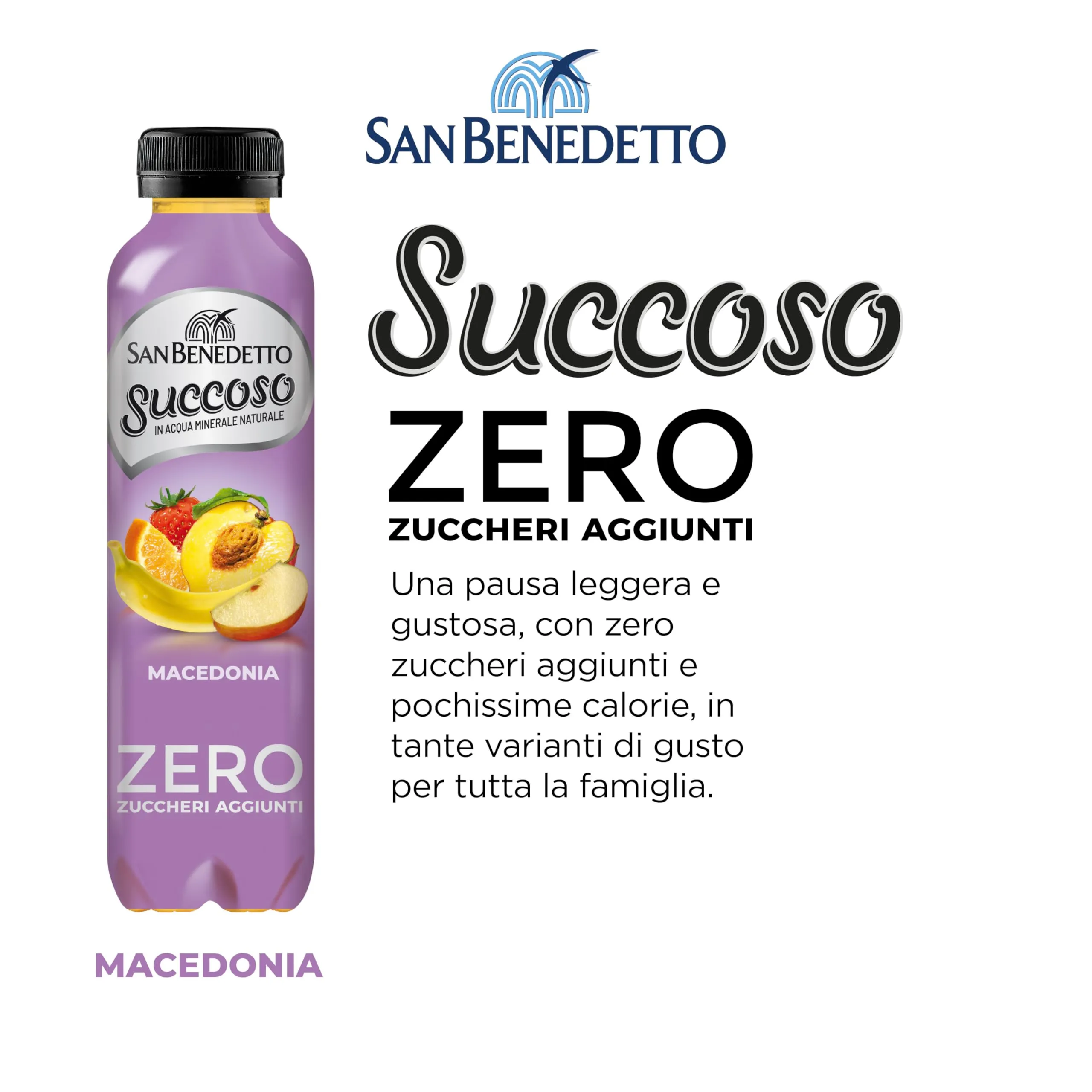 San Benedetto Succoso Zero alla Macedonia, 400 ml - immagine 3