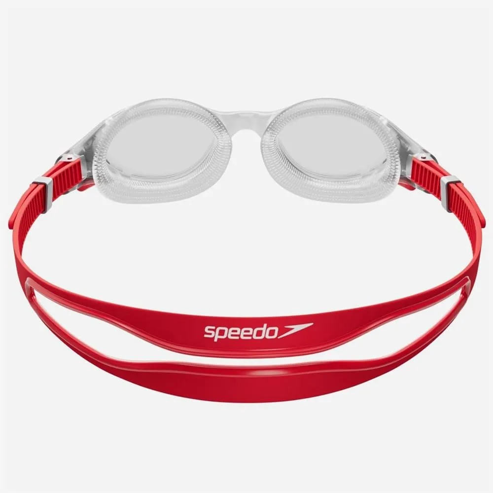 Speedo Biofuse 2.0 Unisex Swimming Goggles - Fed Red/Silver/Clear - One Size - immagine 2
