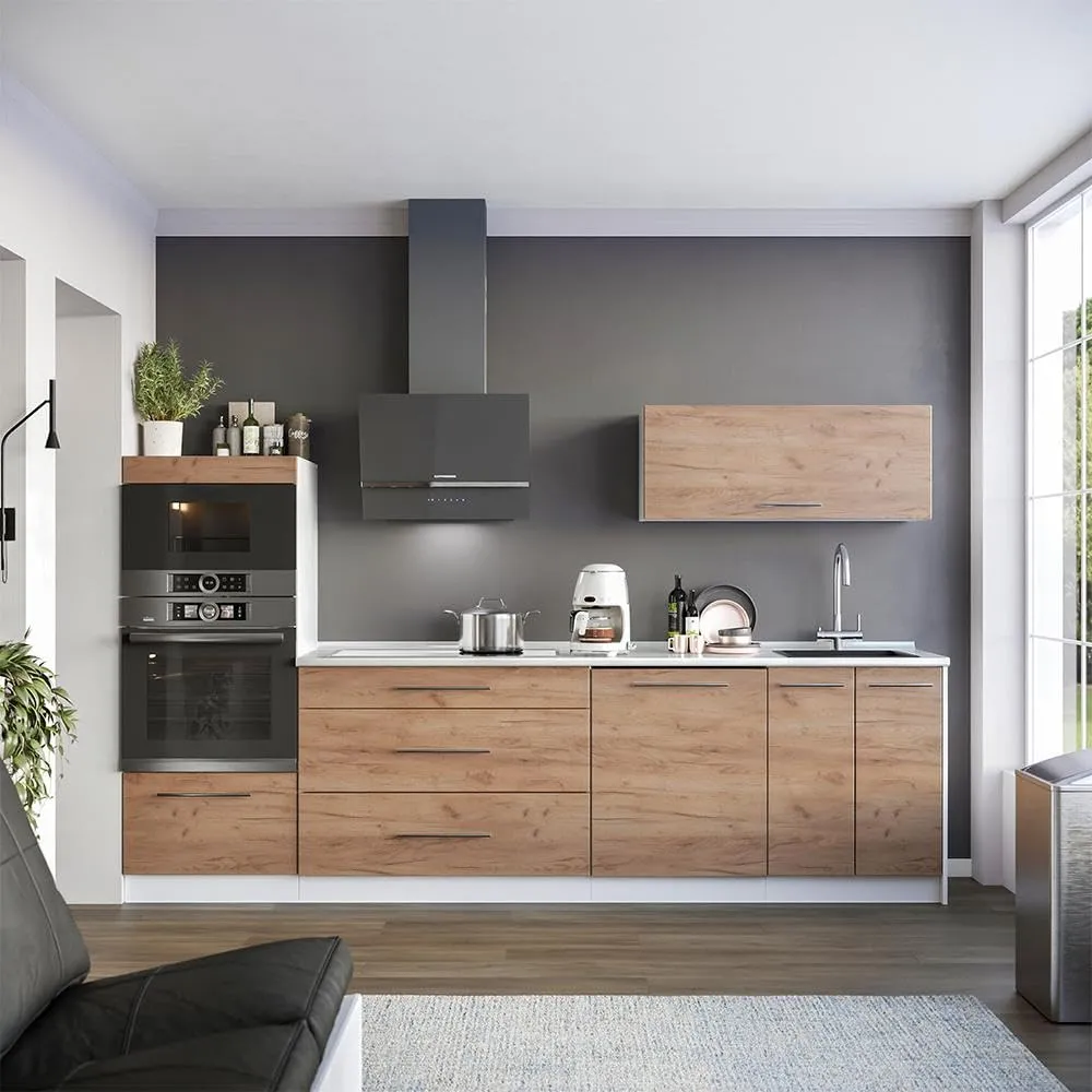 Vicco Fame-Line Mobiletto Base per Cucina, Rovere Dorato/Bianco, 100 cm - immagine 6