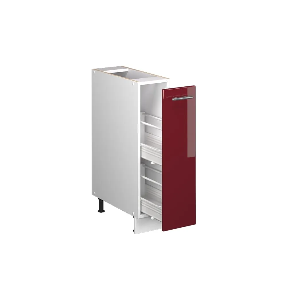 Vicco Fame-Line Colonna Dispensa Cucina Bordeaux Lucido/Bianco 20 cm - immagine 6