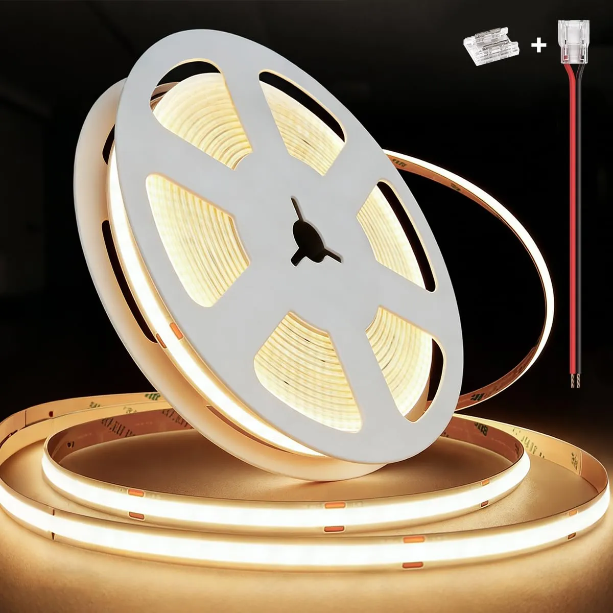 illuburg Striscia LED COB 24V Bianco Neutro 4000K 2,5m 480LED/m CRI90+ Dimmerabile Autoadesiva - immagine 1