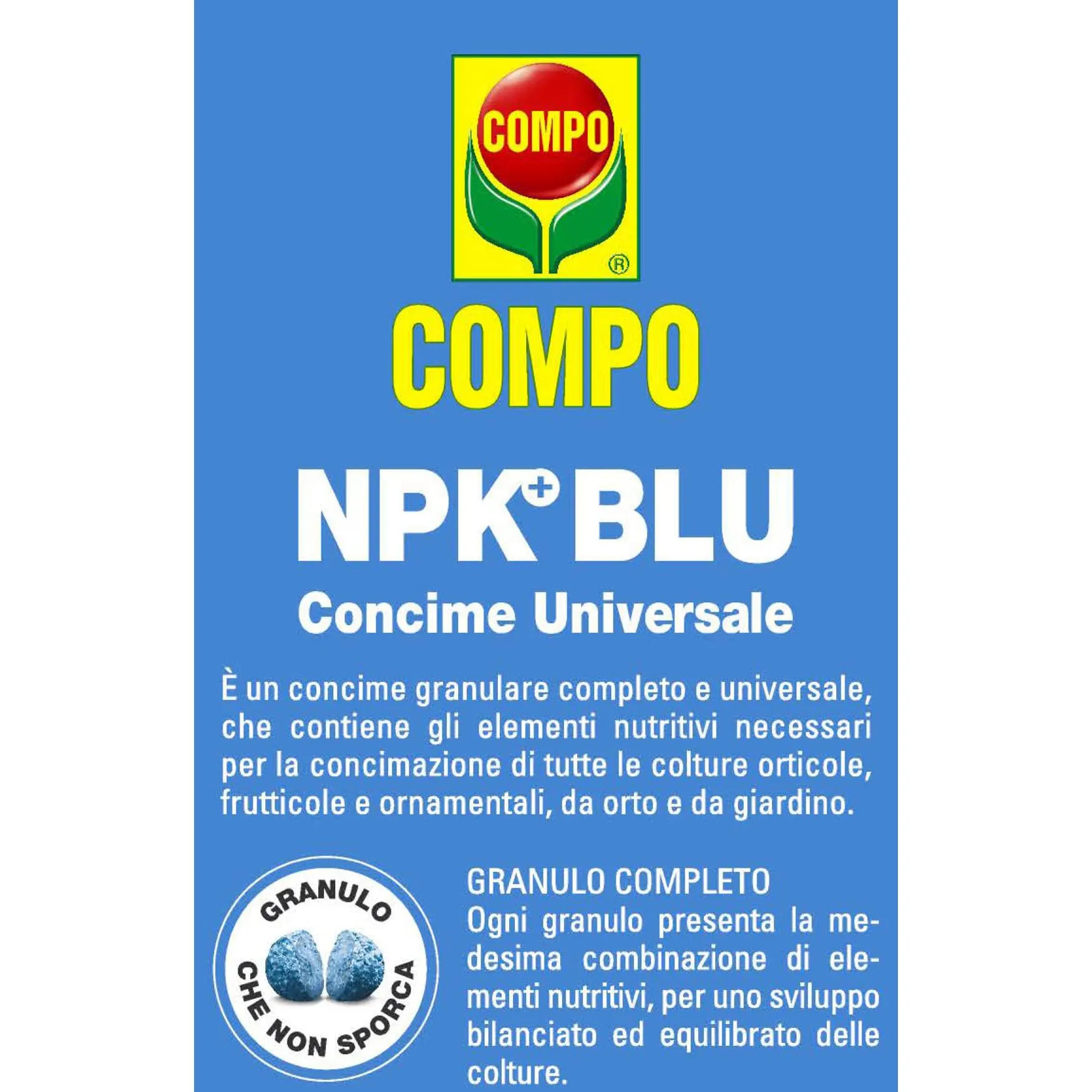 Compo NPK Blu Concime Universale Granulare per Orto e Giardino, 4kg - immagine 4