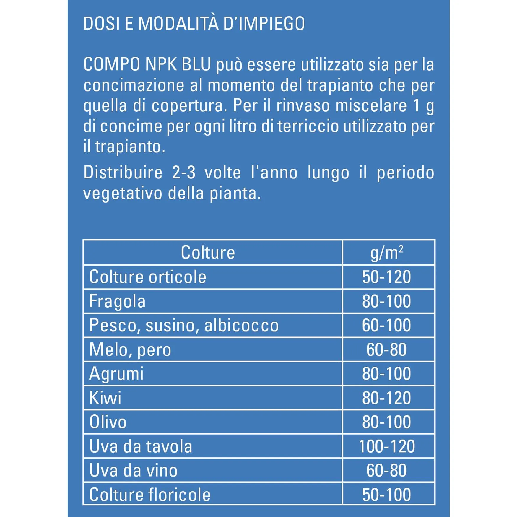 Compo NPK Blu Concime Universale Granulare per Orto e Giardino, 4kg - immagine 5