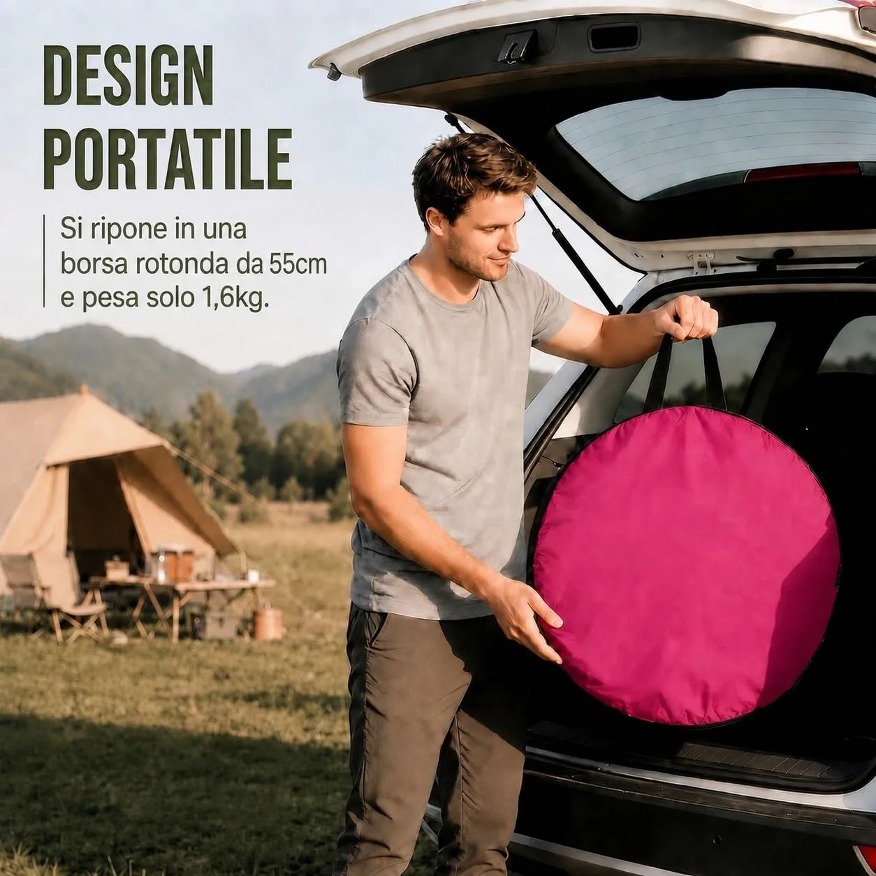 Wolfwise Tenda Doccia Campeggio Pop-Up, Spogliatoio Portatile e Pieghevole - immagine 9