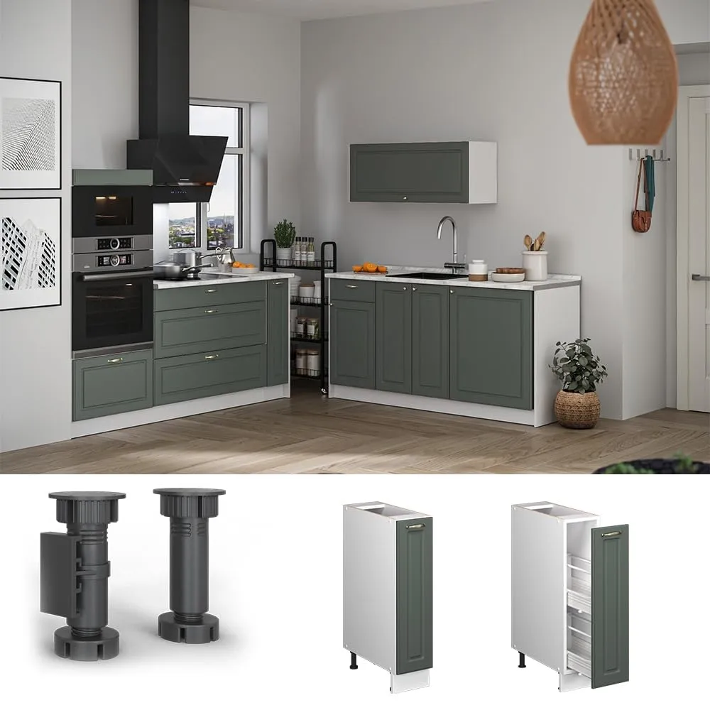 Vicco Fame-Line Dispensa Cucina Verde-oro Country/Bianco 20 cm - immagine 5