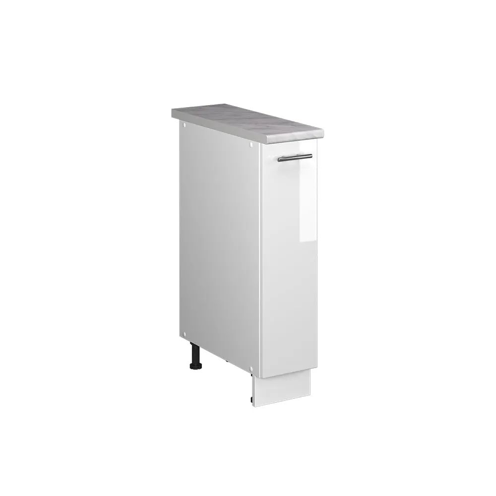 Vicco Fame-Line Colonna Dispensa Cucina, Bianco Lucido/Bianco, 20 cm - immagine 1