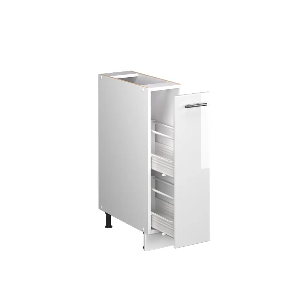 Vicco Fame-Line Colonna Dispensa Cucina, Bianco Lucido/Bianco, 20 cm - immagine 7