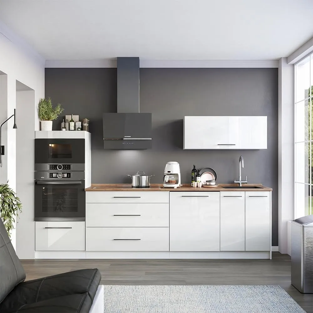 Vicco Mobiletto base per cucina Fame-Line, Bianco lucido/Bianco, 100 cm - immagine 6