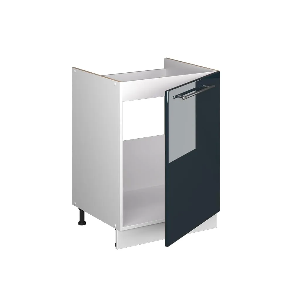 Vicco Mobile Lavello Cucina Fame-Line, Blu Scuro Lucido/Bianco, 60 cm - immagine 7
