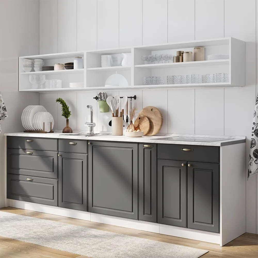 Vicco Fame-Line Colonna Dispensa Cucina Antracite Country/Bianco 20 cm - immagine 6