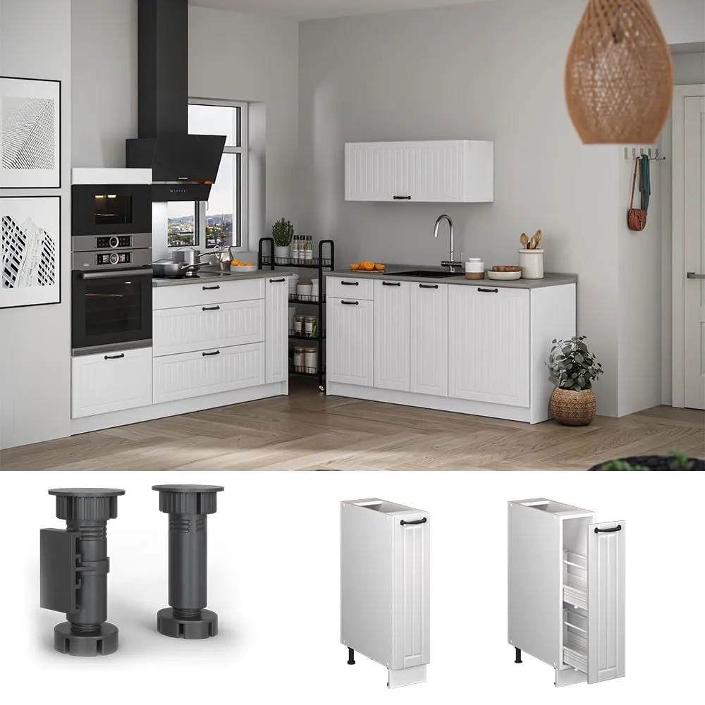 Vicco Fame-Line Dispensa Cucina Bianco Country/Bianco 20 cm - immagine 5