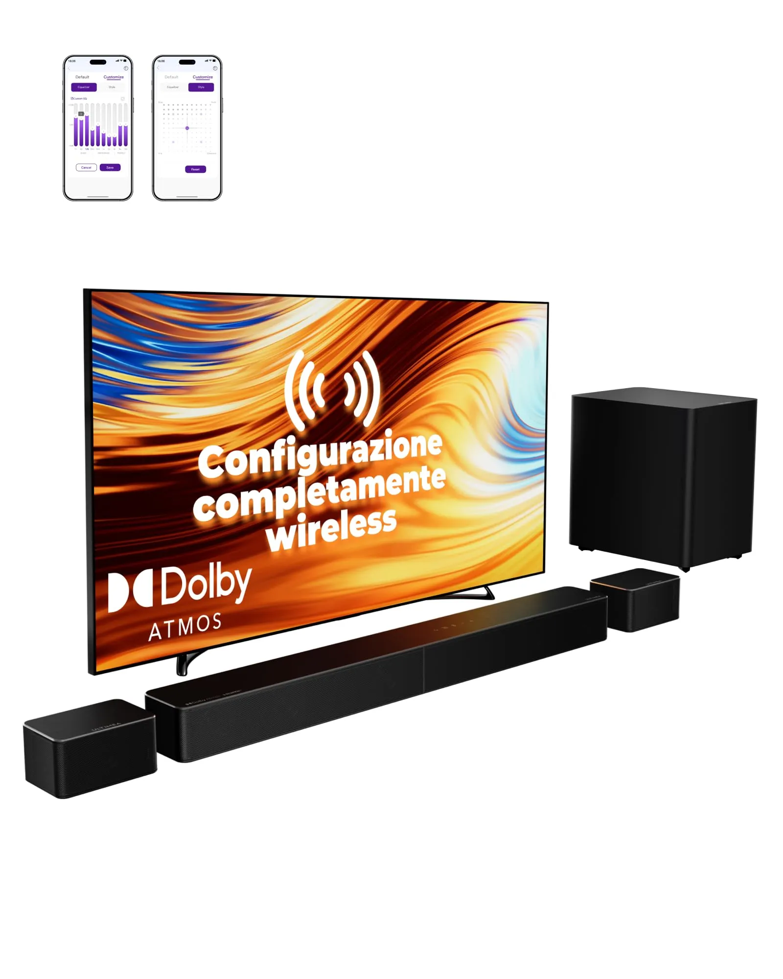 ULTIMEA Poseidon M100 Sistema Surround 7.1 Wireless con Dolby Atmos - immagine 1