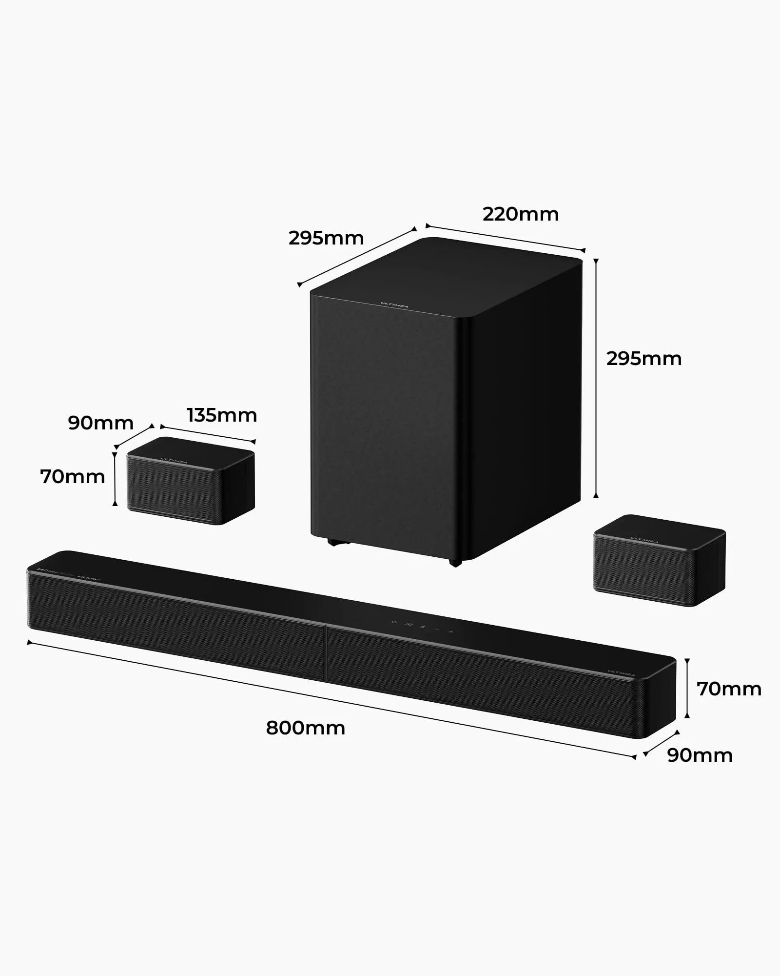 ULTIMEA Poseidon M100 Sistema Surround 7.1 Wireless con Dolby Atmos - immagine 12