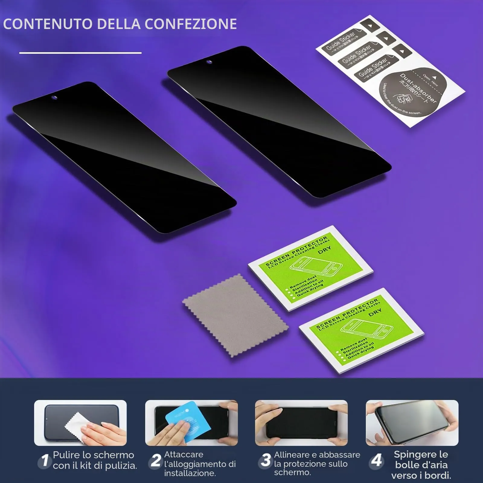 ELYCO Vetro Temperato Privacy per Motorola Moto G86 5G, 2 Pezzi - immagine 8