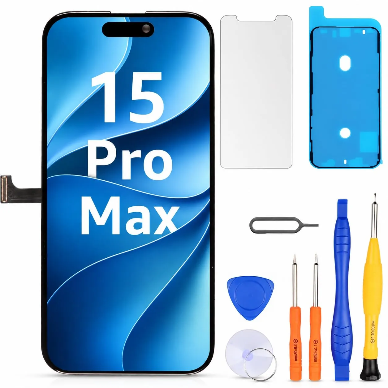 LL TRADER Schermo LCD 6,7'' per iPhone 15 Pro Max e Kit di Riparazione - immagine 1