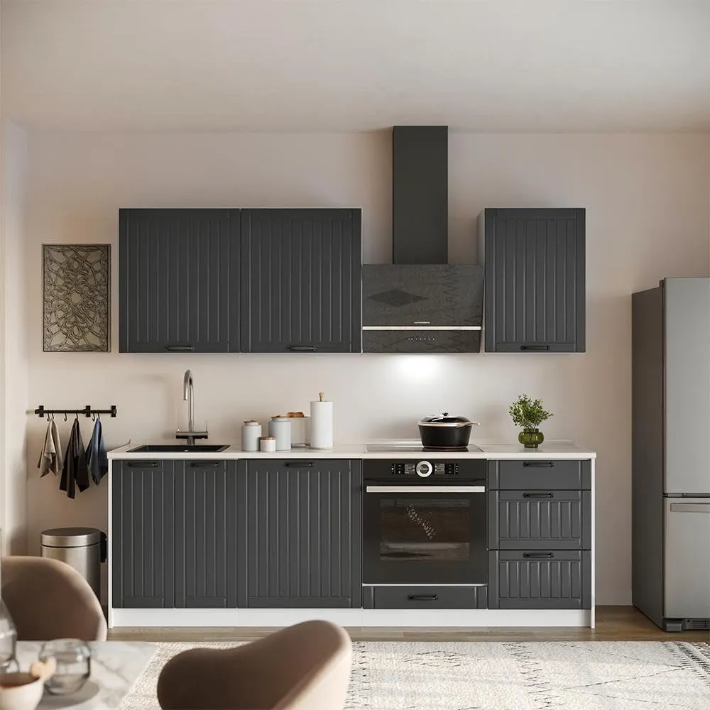 Vicco Mobile Lavello Cucina Fame-Line, Grigio Scuro/Bianco, 60 cm - immagine 5