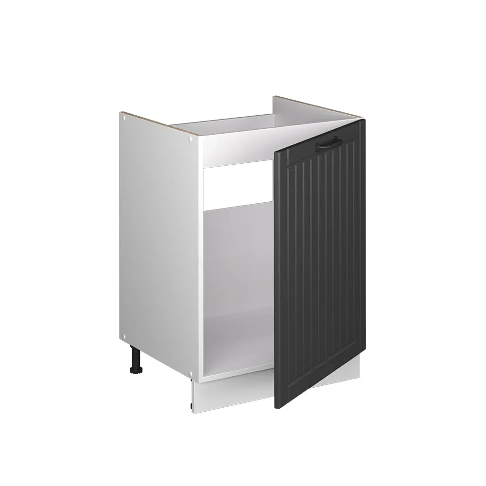 Vicco Mobile Lavello Cucina Fame-Line, Grigio Scuro/Bianco, 60 cm - immagine 6