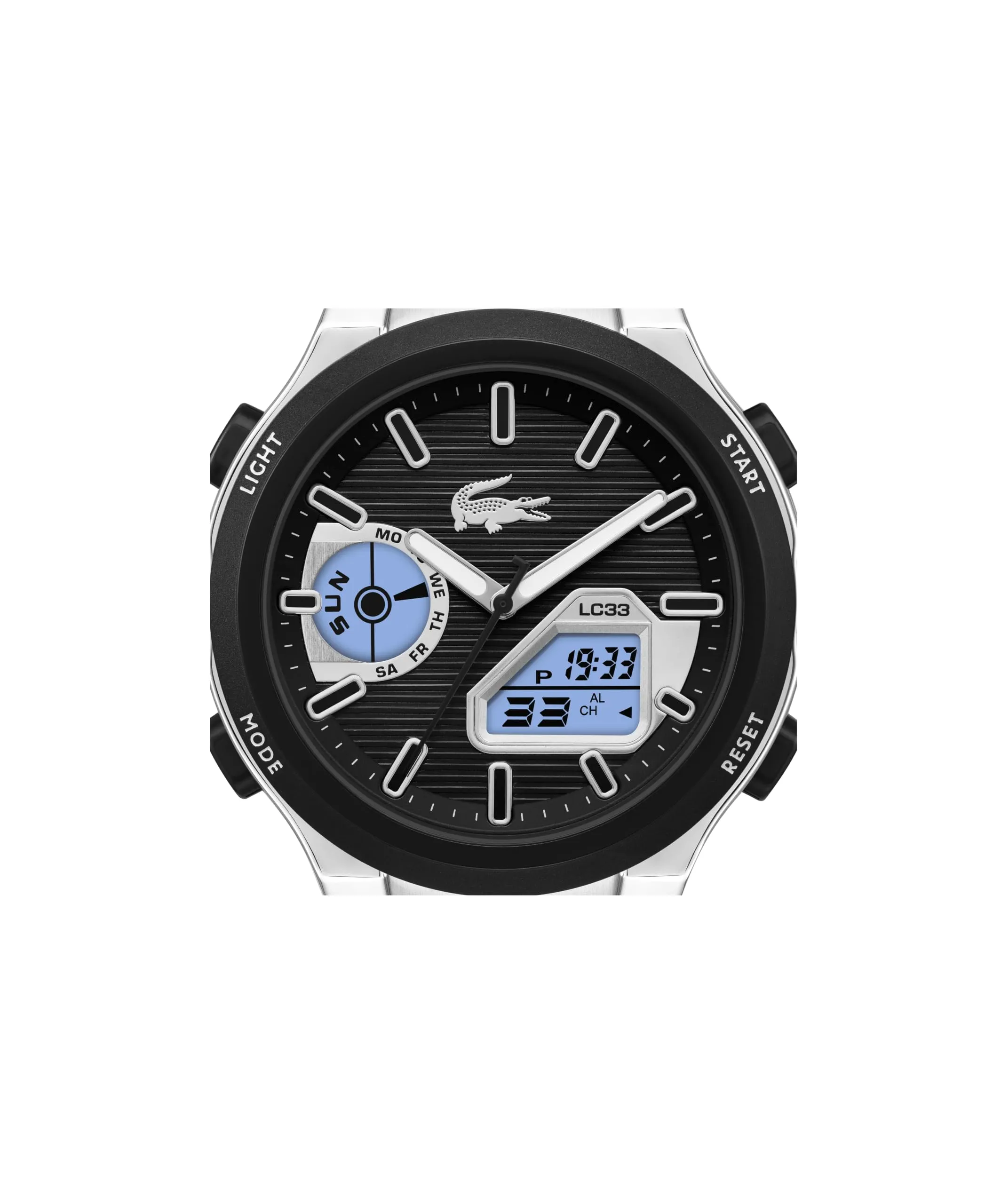 Lacoste LC33 Orologio Analogico-Digitale da Uomo con Cronografo, Cinturino in Silicone Nero - 2011516 - immagine 5
