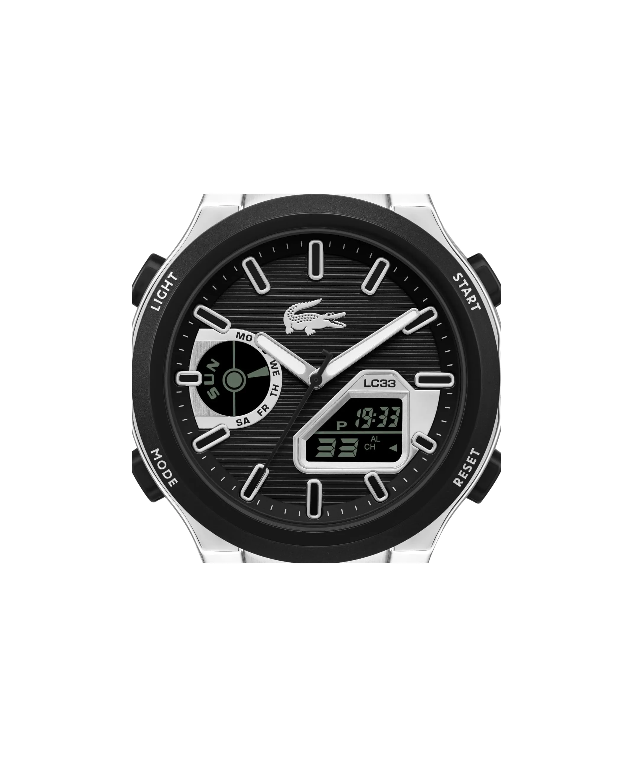 Lacoste LC33 Orologio Analogico-Digitale da Uomo con Cronografo, Cinturino in Silicone Nero - 2011516 - immagine 6