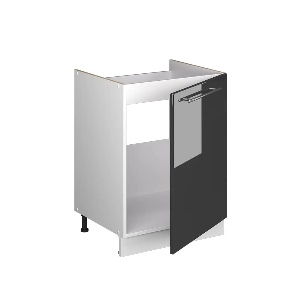 Vicco Mobile Lavello Cucina Fame-Line, Antracite Lucido/Bianco, 60 cm - immagine 7