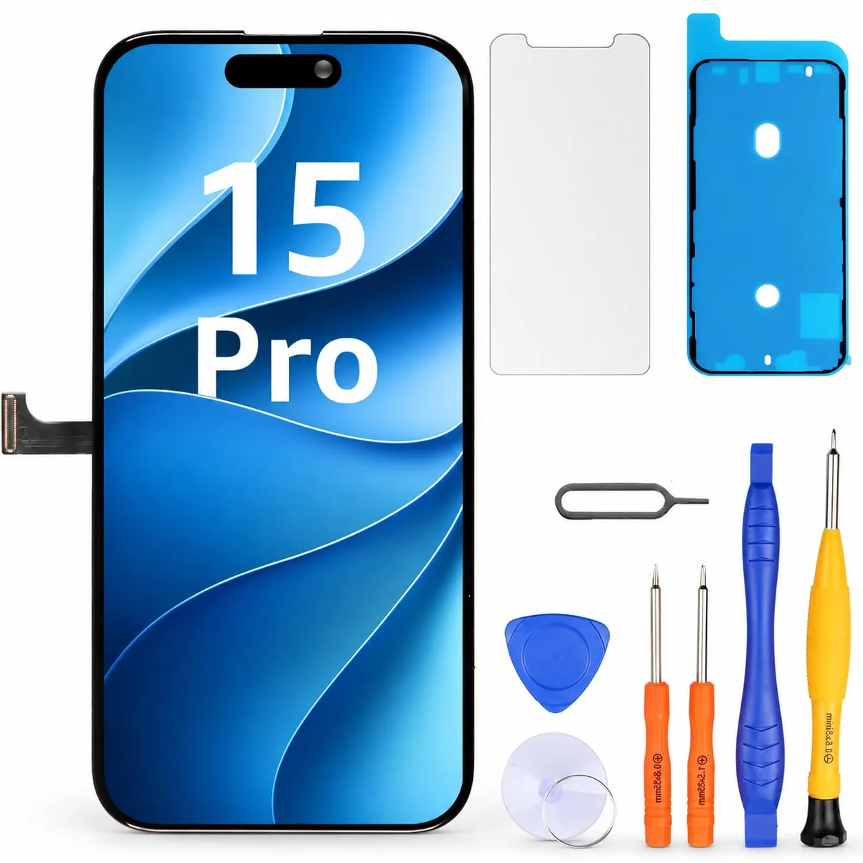 LL TRADER Schermo LCD 6,1'' per iPhone 15 Pro e Kit di Riparazione - immagine 1