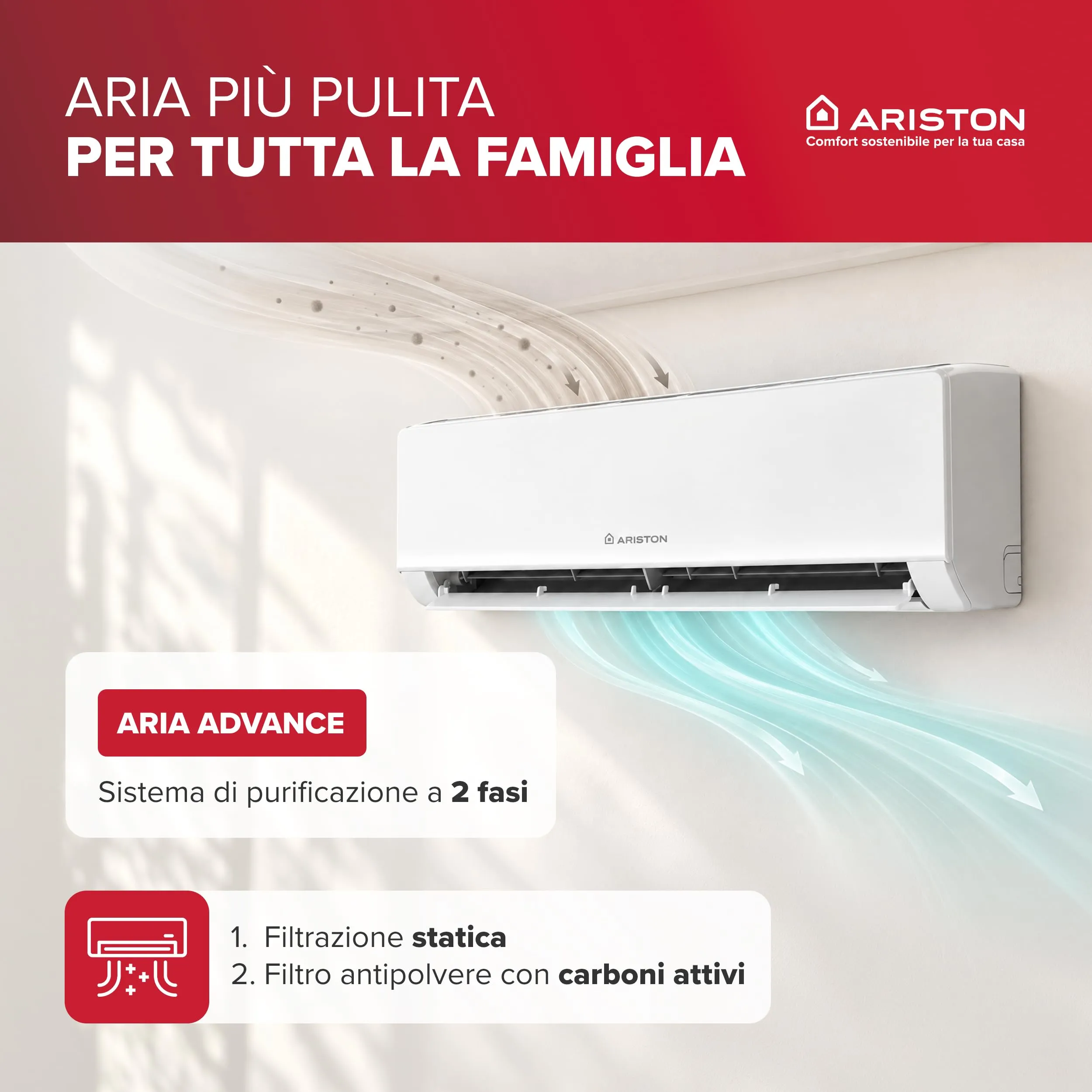 Ariston Prios Net Climatizzatore 12000 BTU Monosplit Inverter Gas R32 - immagine 3