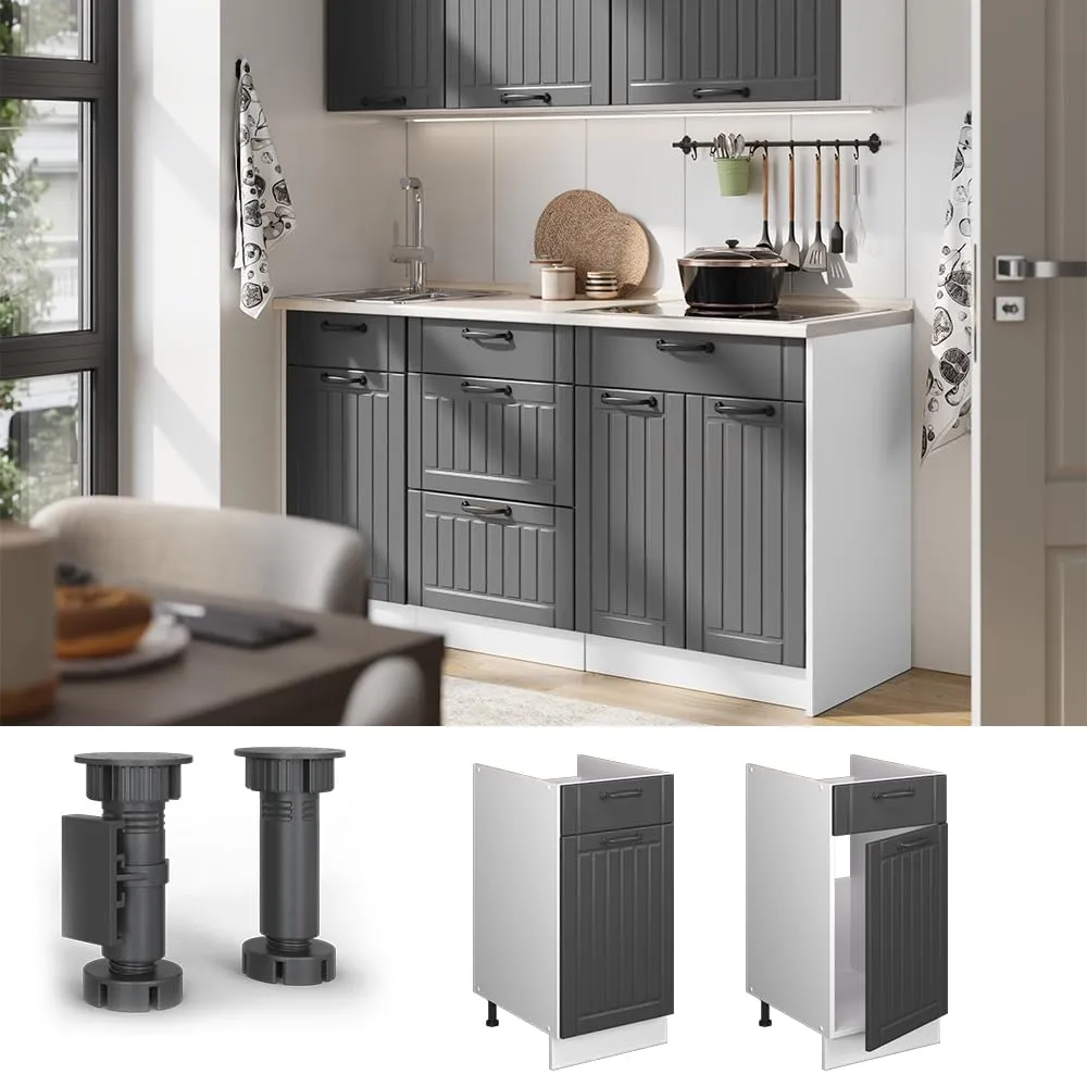 Vicco Fame-Line Mobile Base, Grigio Scuro/Bianco, 40 cm - immagine 4
