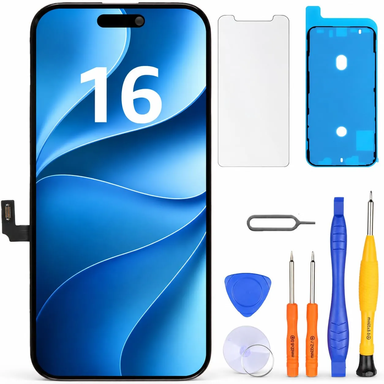 LL TRADER Schermo LCD 6,1'' per iPhone 16 e Kit di Riparazione - immagine 1