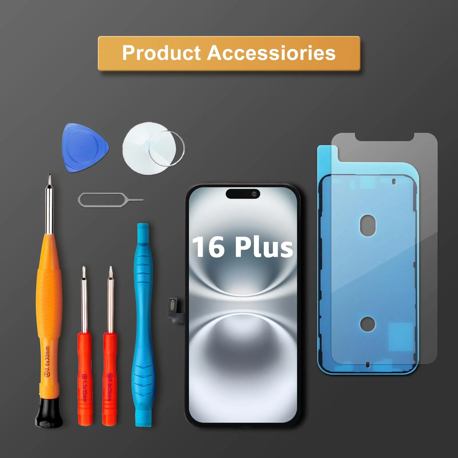 LL TRADER Schermo LCD 6,7'' per iPhone 16 Plus e Kit di Riparazione - immagine 7
