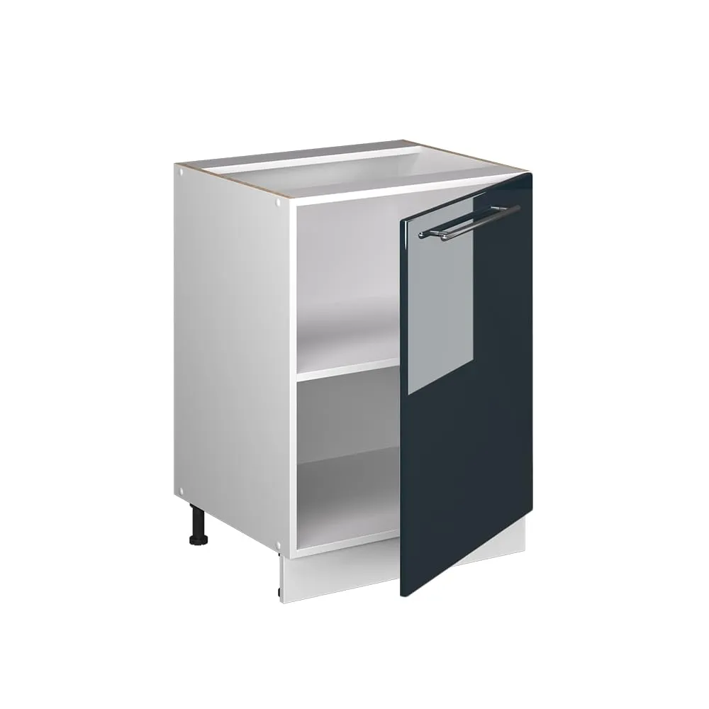 Vicco Mobiletto base cucina Fame-Line, Blu scuro lucido/Bianco, 60 cm - immagine 7