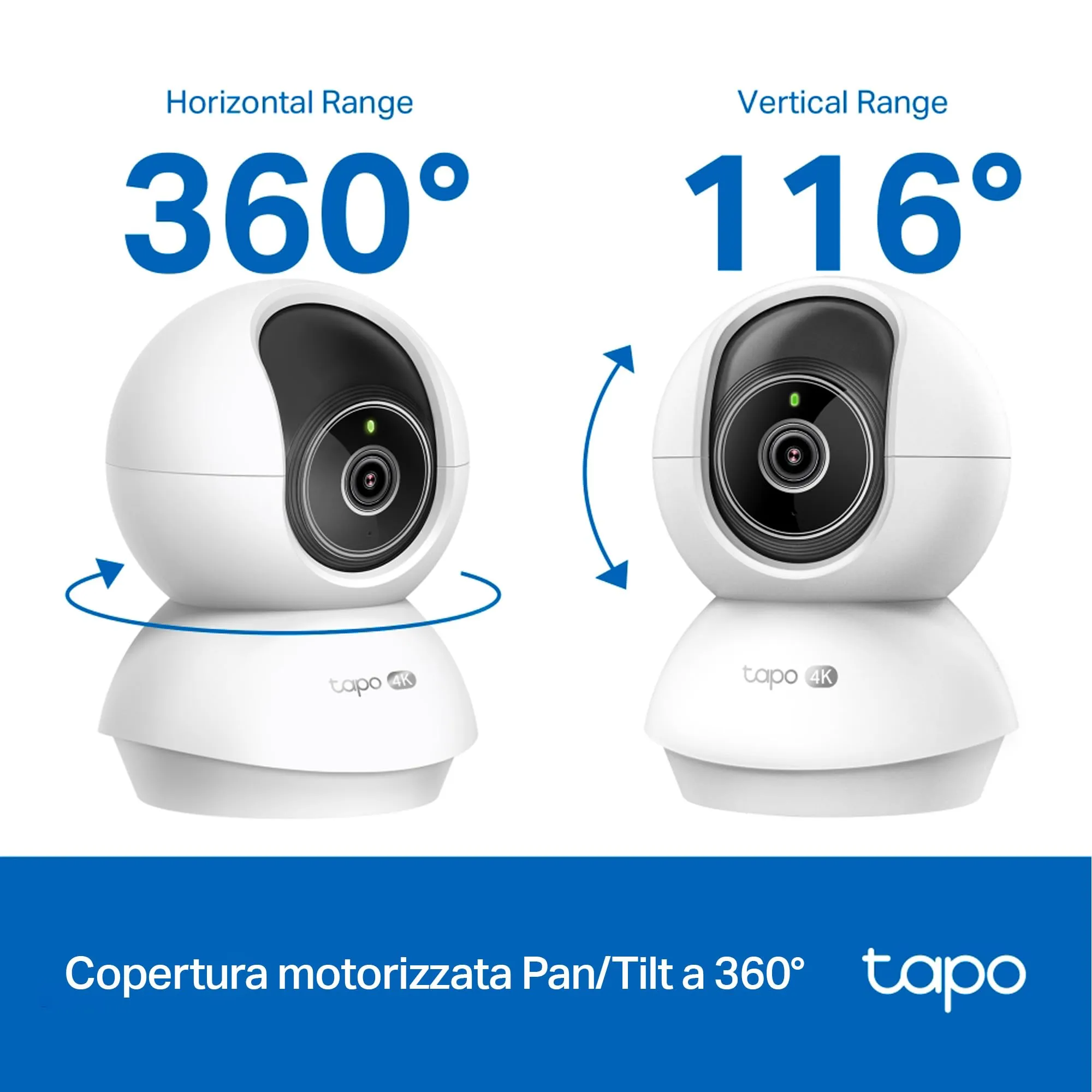 Tapo C250 Telecamera di sorveglianza 4K per interni 360° con rilevamento IA e zoom - immagine 5