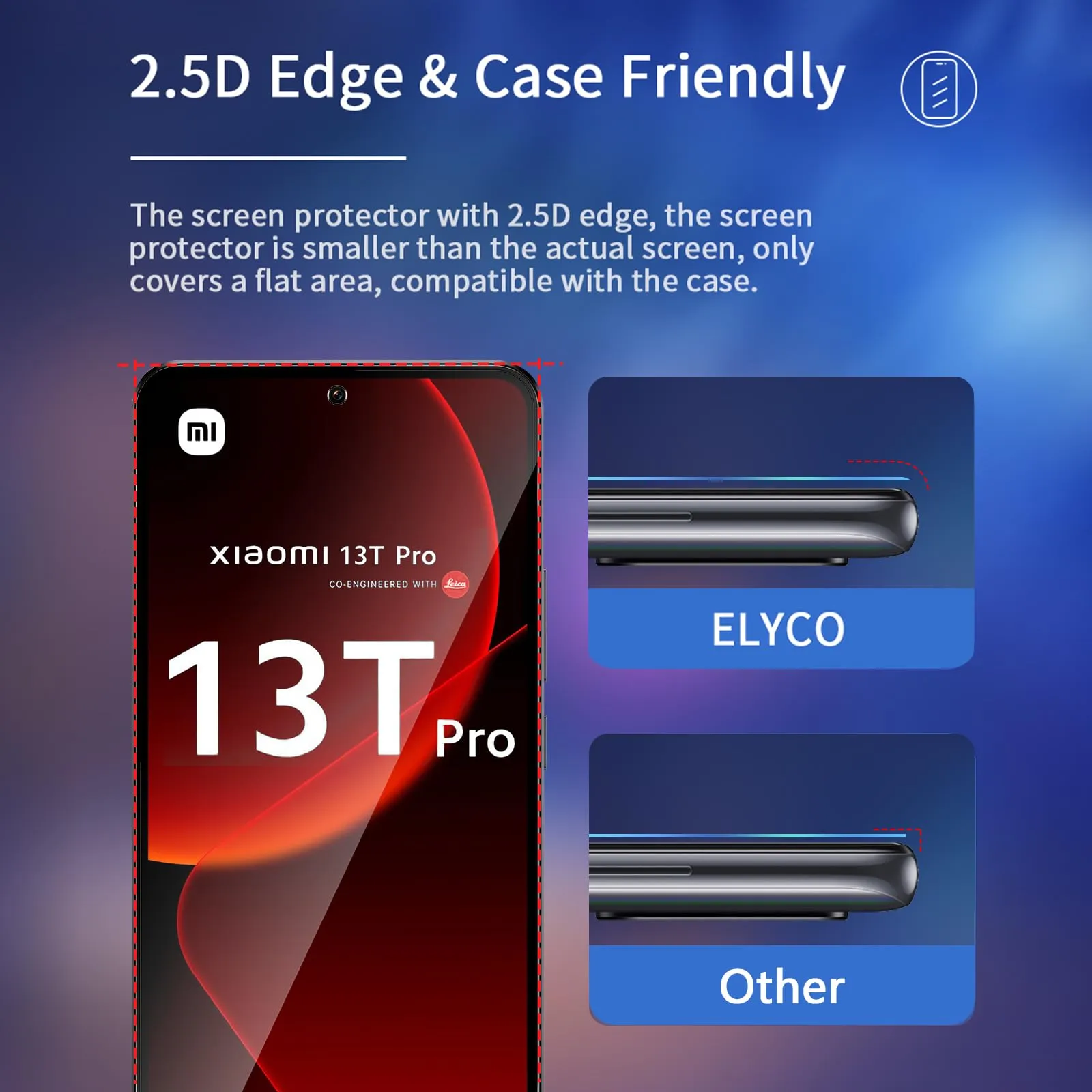 ELYCO Vetro Temperato Privacy per Xiaomi 13T/13T Pro, 2 Pezzi - immagine 7