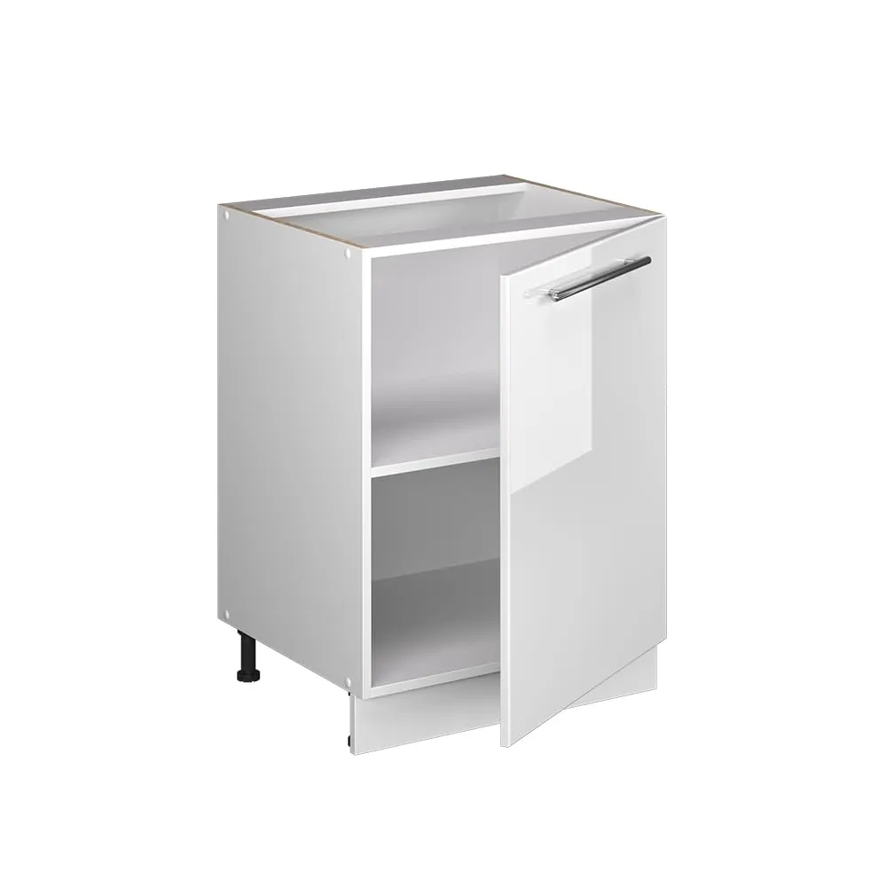Vicco Fame-Line Mobiletto Base Cucina, Bianco Lucido/Bianco, 60 cm - immagine 6