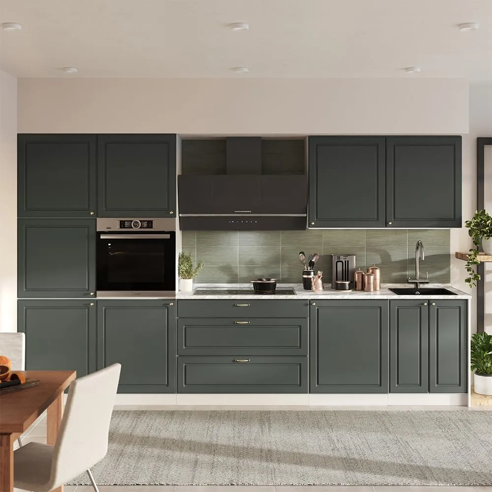 Vicco Mobile Lavello Cucina Fame-Line, Verde-oro Country/Bianco, 60 cm - immagine 5